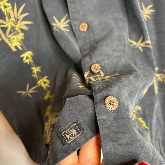Tommy Bahama Silk Hawaiian Polo Shirt - Picture 8 of 8